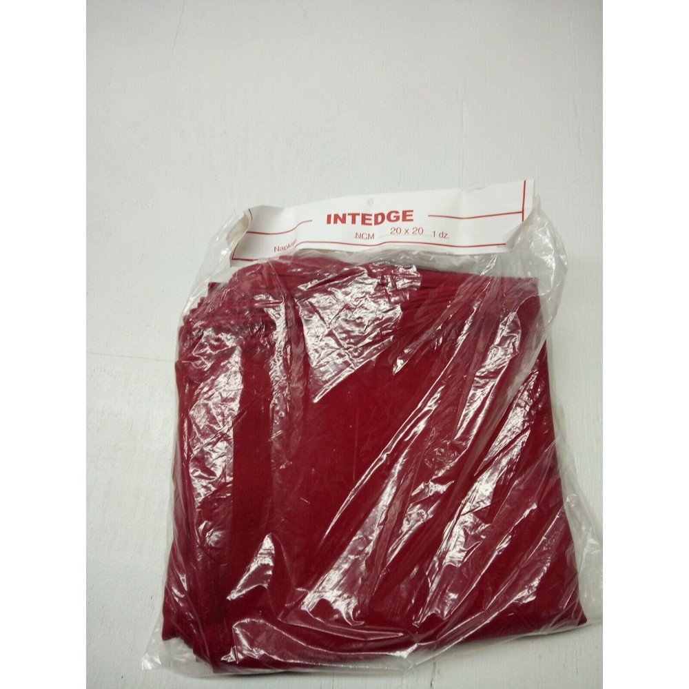 12PC RED COTTON  DINNER CLOTH LINEN 20" X 20" PREMIUM HOTEL NAPKINS